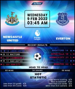 Newcastle United vs Everton